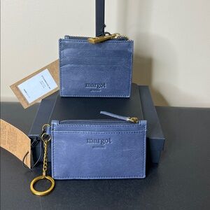 Margot New York | Classic Navy “Betty Zip” Wallet & “Kate Card Case” Wallets